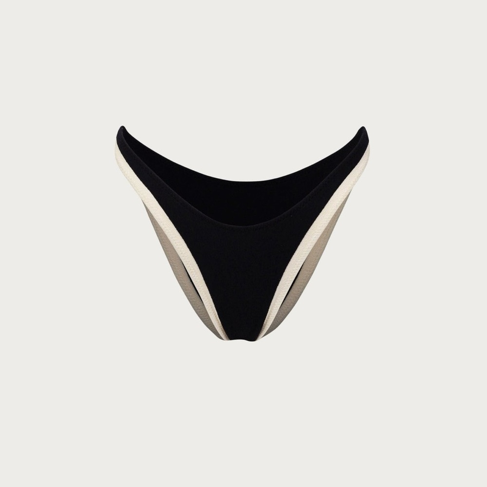 Same Los Angeles 90s Bottom (Faux Suede Black/Cream)